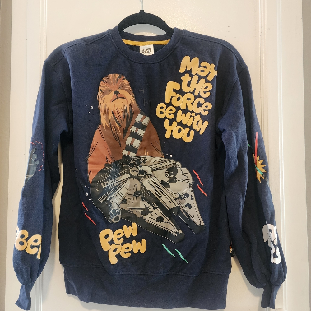 Star Wars Charcoal Gray Graphic Sweatshirt, Kid's Medium, NWOT